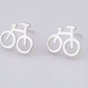 Ezüst bicikli fülbevaló